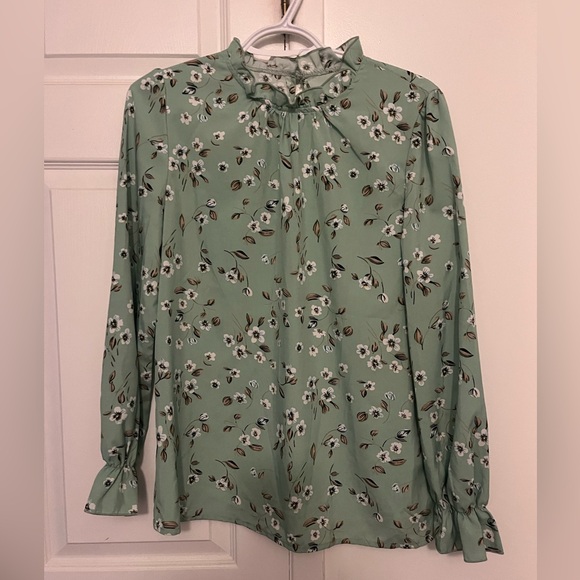 Floral Print Crew Neck Blouse 🌸 - Picture 4 of 5